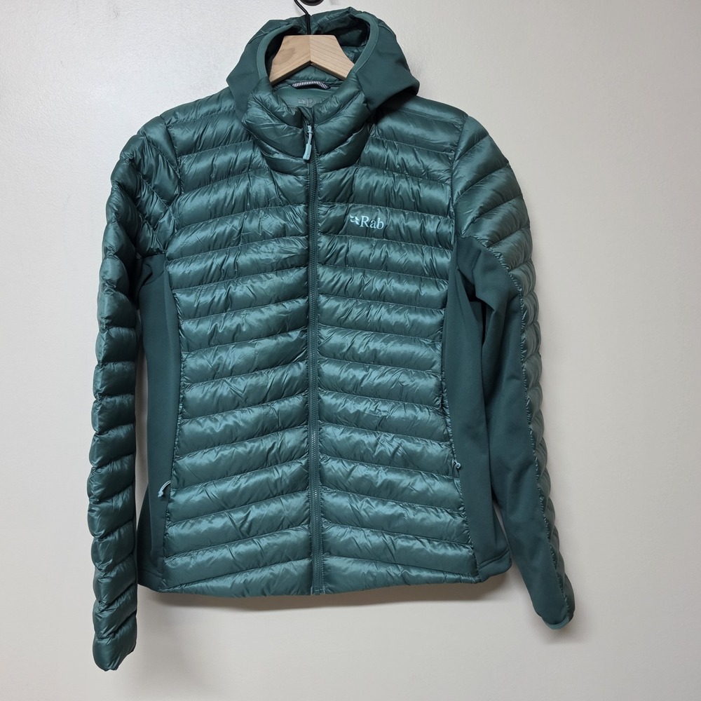Women's Rab Cirrus Flex 2.0 Hoody Pertex Quantum Primaloft Puffer M Green UK 12